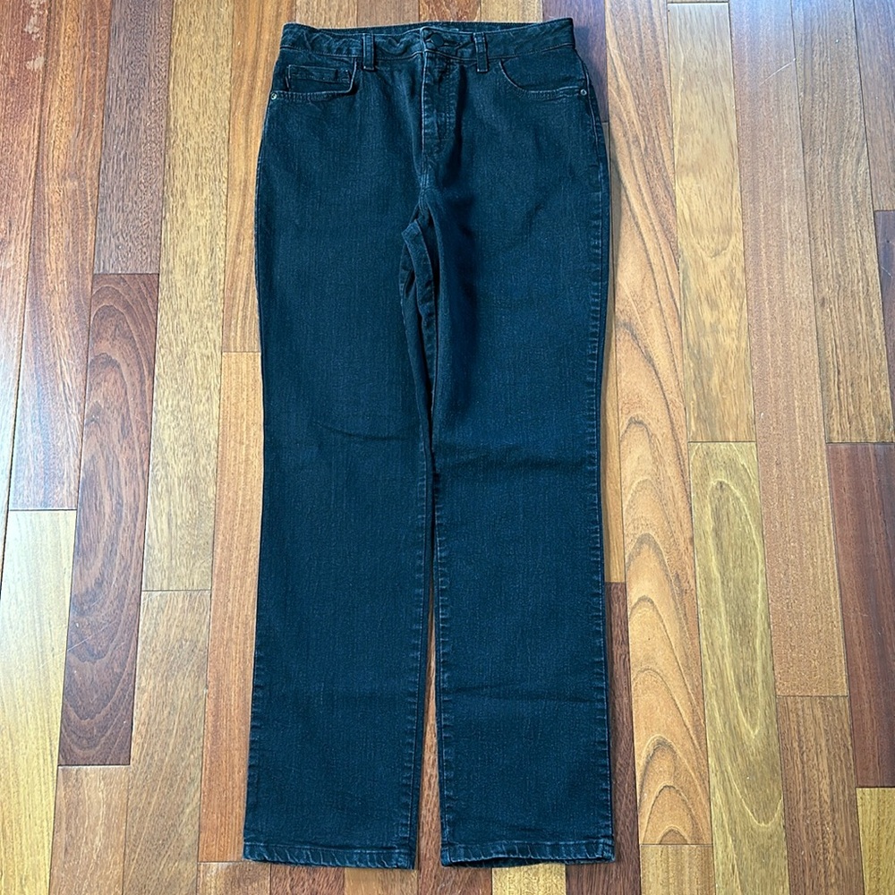 Black Lee Straight Leg Instant Slims Denim Jeans